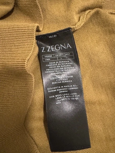 SUÉTER GOLA ALTA CAMELO LUXO ZEGNA US$ 395 Z - GRANDE - Imagem 3 de 4