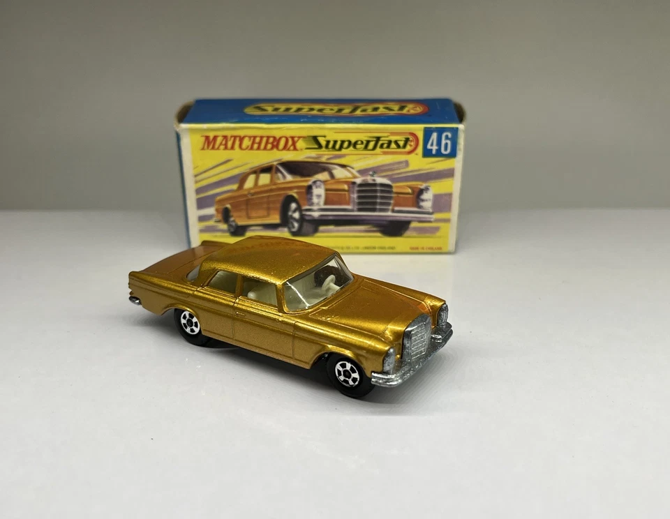 Lesney Matchbox Superfast No. 46 Mercedes 300 SE Coupe with Original Box CLEAN - Image 3 of 4