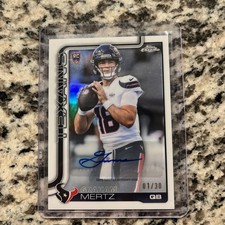 2025 Topps Chrome - Graham Mertz Rookie Auto White Refractor 1/30 First Print