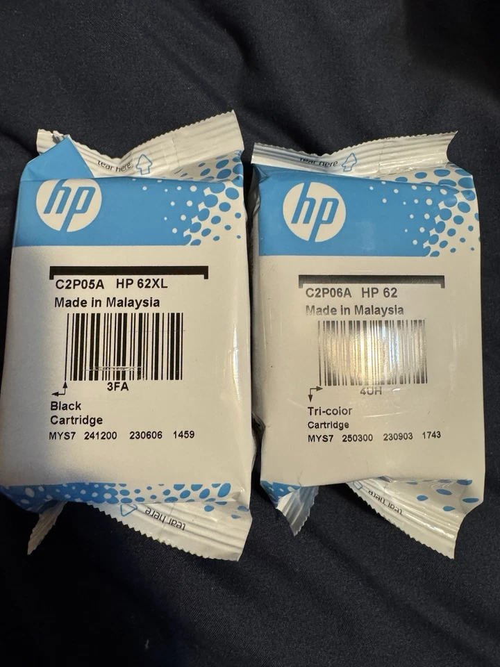 Paquete combinado de cartuchos HP N9H67FN (62XL + 62) negro de alto rendimiento y tricolor Foto 2 de 3