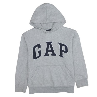 GAP Kinder Jungen grau XL Pullover Hoodie Baumwollmischung Logo Design