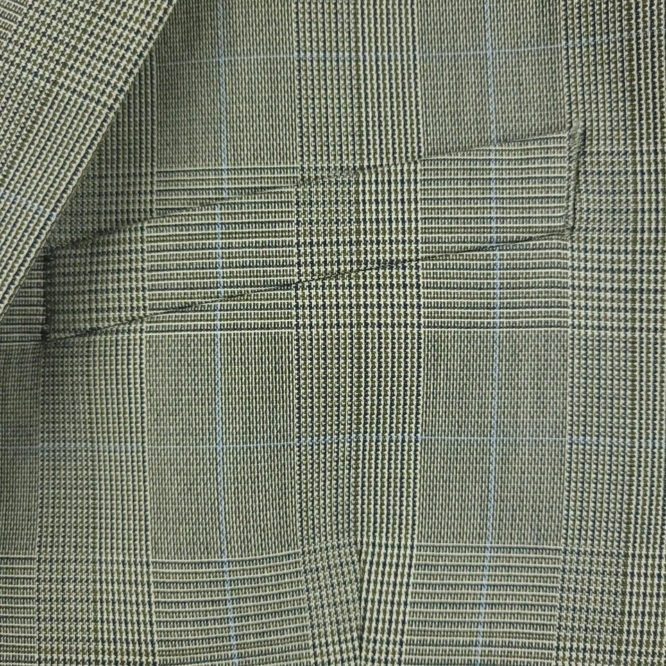 Blazer Express Para Hombres 44S Delgado Gris A Cuadros 4 Vías Hiper Elástico Abrigo Deportivo Chaqueta Foto 3 de 4