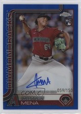 2025 Topps Chrome Rookie Blue Refractor 59/150 Cristian Mena #RA-CME Auto 0i87