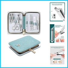 Professional 10-in-1 Nail Care Set - Travel-Friendly with Ergonomic Design