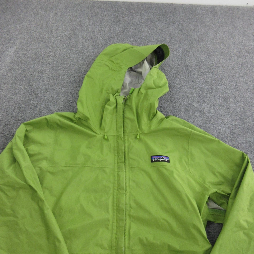 Chaqueta Patagonia Mujer Mediana Verde Torrentshell Con Capucha Lluvia H2No STY 83807 Foto 2 de 4