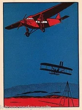 Wright Bros Biplane & Trimotor Monoplane Antique Aviation Graphic Art Print 1928