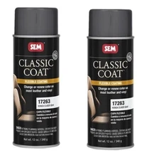 SEM CLASSIC COAT Paint Leather Vinyl Classy Gray Color Aerosol Ea 17263 (2 Pack)