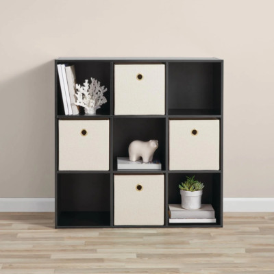 Mainstays 11'' 9-Cube Storage Organizer, Black