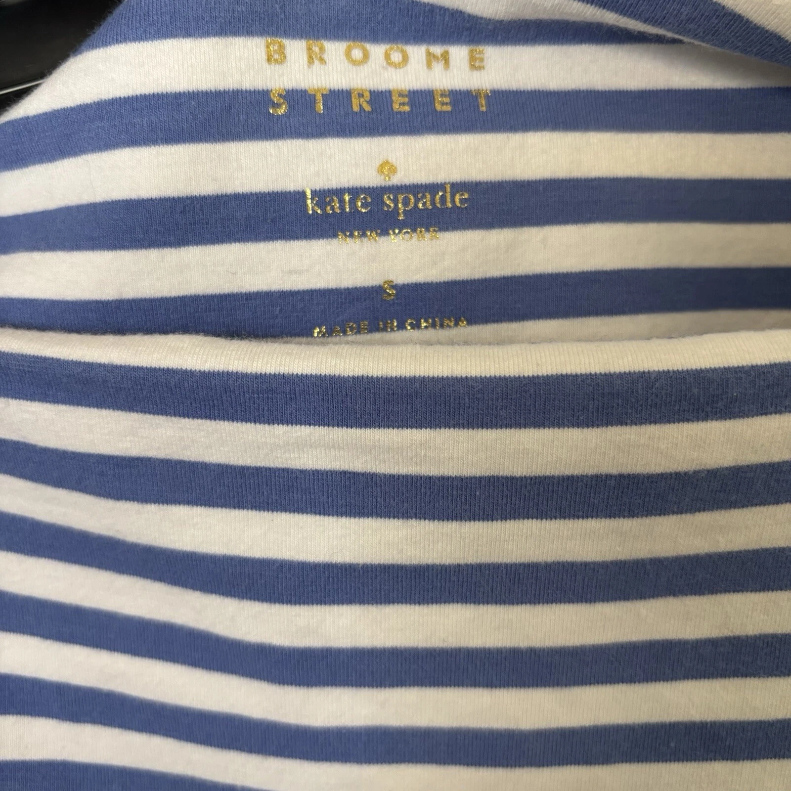 Abito tubino Kate Spade Broome Street donna piccolo blu bianco righe scollo barca