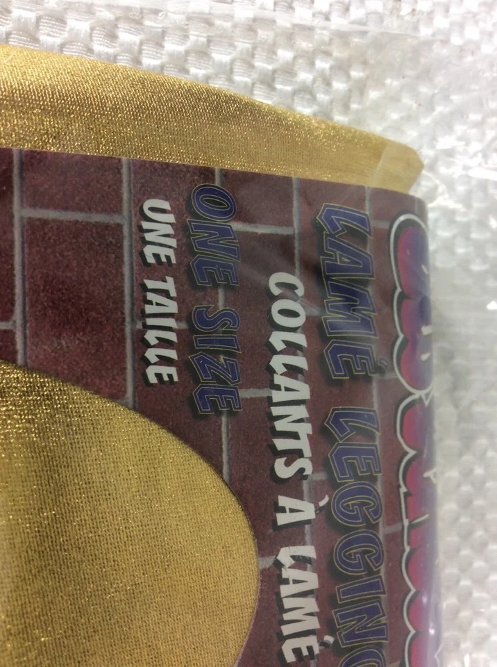 Halloween Costume Gold Lame Leggings - Изображение 3 из 4