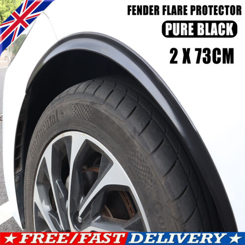 29''Pure Black Car Wheel Eyebrow Arch Trim Lips Strip Fender Flares Protectors - Picture 1 of 6