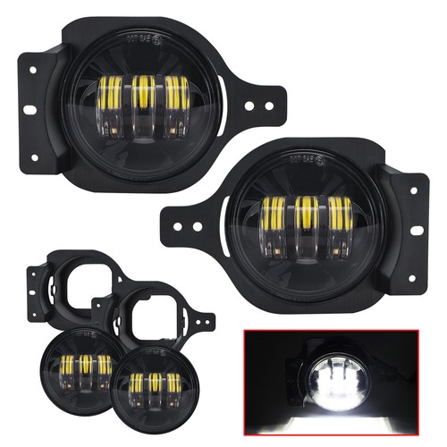 LED Headlights Fog Lights Combo Kit for Jeep Wrangler JL JLU Sport S Sport 2018+ - Picture 7 of 13