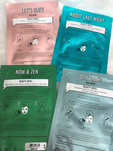Juego de 4 máscaras de hoja de mezcla rosa Victoria Secret - 100% genuino - VENDEDOR DEL REINO UNIDO - Imagen 6 de 6
