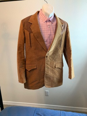 JC Penney Men's Brown Corduroy Sports Coat Blazer - Size 42L | eBay
