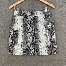 NEW Pretty Little Thing Womens Skirt Size 8 Animal Print A-Line Mini 14317