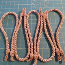 Gold Rope Curtain Tie Backs 5 in the set 24" Inches Length