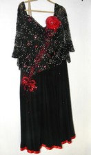 DSOL Red  Black Sequin Dance Wear DRESS sz XXL, Dance, Showgirl, Unisex,