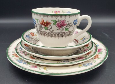 Spode Chinese Rose Set of Cup & Saucer Bread Plate Fruit Bowl Salad Plate
