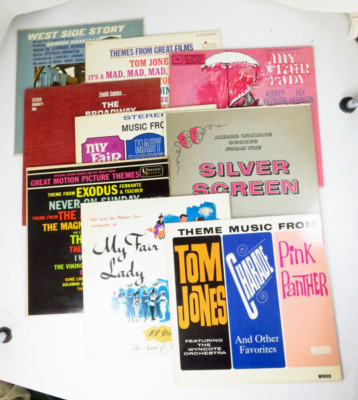 9 LP Lot - Musicals Soundtracks Show Tunes Movie Themes, etc - VG+ - NM