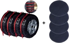 4 Pcs Tire Cover up to 26in Diameter Foldable Spare Tire Covers Protection