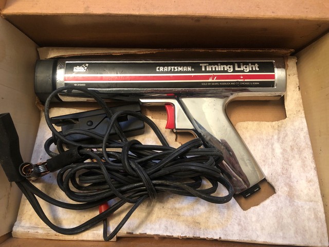 VTG Craftsman USA Timing Light Inductive Sears Black Storage Case