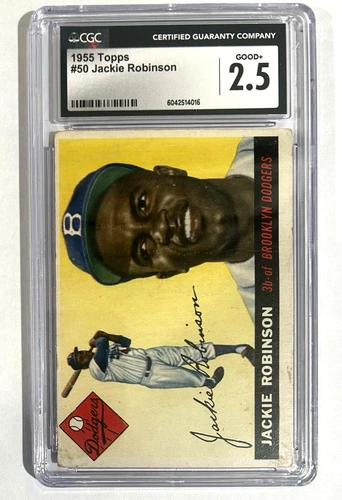 1955 Topps #50 Jackie Robinson CGC Graded 2.5 Good+