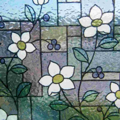LINEA Fix statische Fensterfolie GLS 4657 Blumen Dekorfolie 0,46 m x 20 m