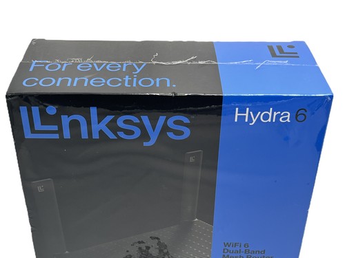 Router Linksys Hydra 6 Doble Banda Malla Wi-Fi 6 Negro MR2000 Nuevo Sellado de Fábrica - Imagen 2 de 5