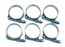 6PC 2-7/8" to 3" O.D. T-Bolt Hose Clamp Stainless Steel Turbo Automotive