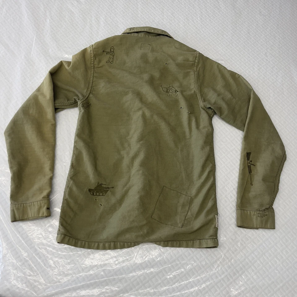 Chaqueta Militar PRPS Resultados Guerra de Irak Camisa Bordada Botón Envejecido Talla M. Foto 2 de 4