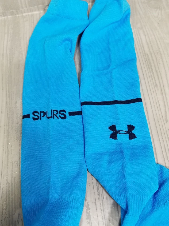 UNDER ARMOUR Tottenham Hotspur Azul Visitante Fútbol OTC Calcetines Para Hombres XL 13-16 Paquete de 2  Foto 4 de 4