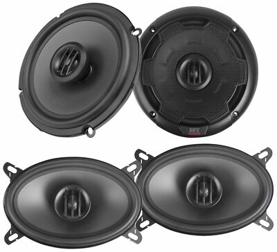 (2) MTX THUNDER65 6.5'' 240 Watt Car Coaxial Speakers+(2) THUNDER46 4x6'' Speakers