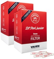 Dr. Perl Junior 2 Boxen a 180 Aktivkohle Filter JUMAX Vauen Pfeifenfilter 9mm