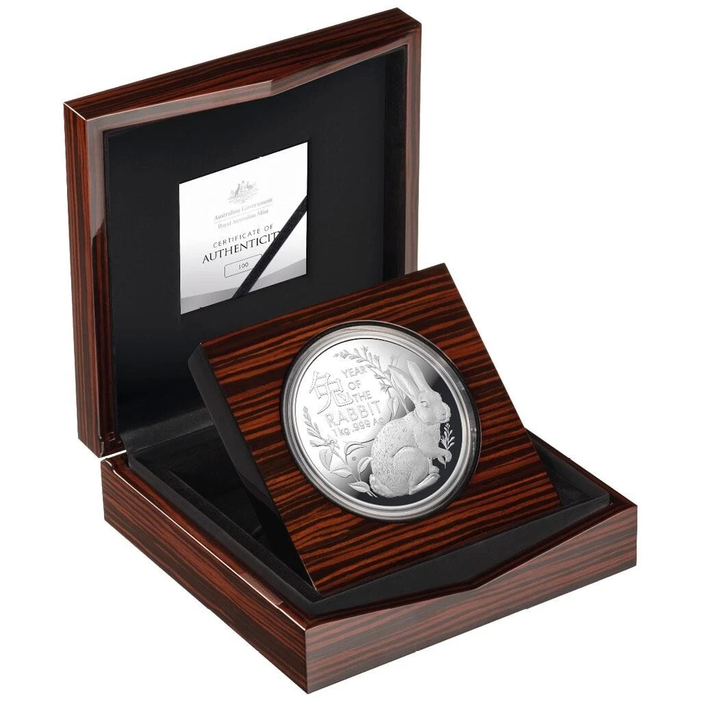 Silbermünze 1kg Jahr des Hasen 2023 - Lunar-Serie (4.) - Australien - PP