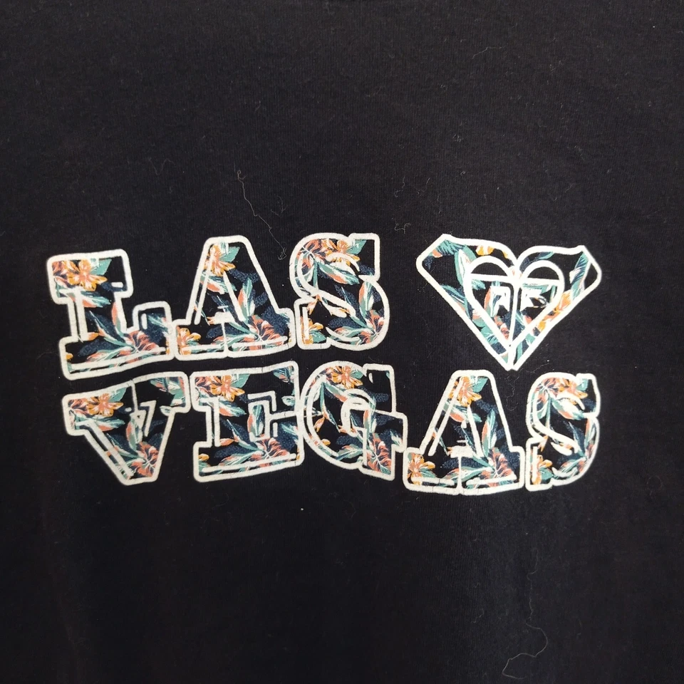 Camiseta Roxy Icon Talla XL Algodón Negro Para Hombre Las Vegas Foto 2 de 4