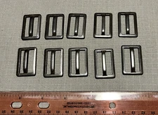 10 NOS WWII Slide Buckles for 1" Webbing Pack Suspenders Strap Vehicle Canvas