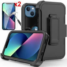 For iPhone 13 12 Pro Max 11 XR XS MAX Case Cover With Belt Clip Screen Protector