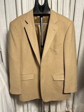 Vintage M Mens Camel Hair Blazer Sz 44R Pre-owned