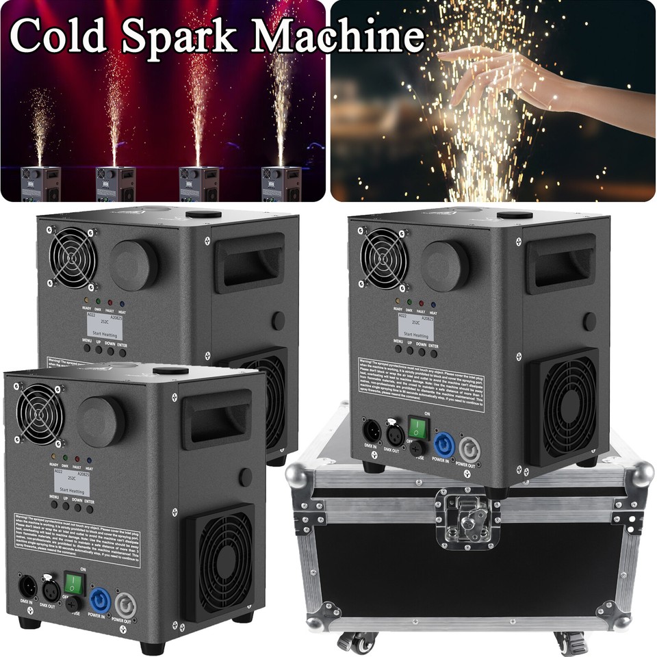 Cold Spark Machine 1200W Stage Effect DMX Firework DJ Wedding Show 1-6pcs