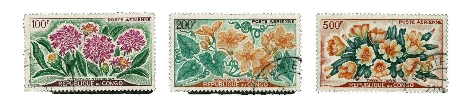 Congo Used Nature & Plants Postal Stamps