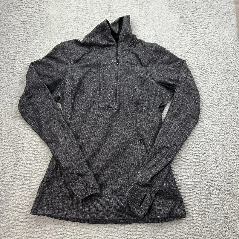 lululemon 1/4 zip herringbone think fast jacket
