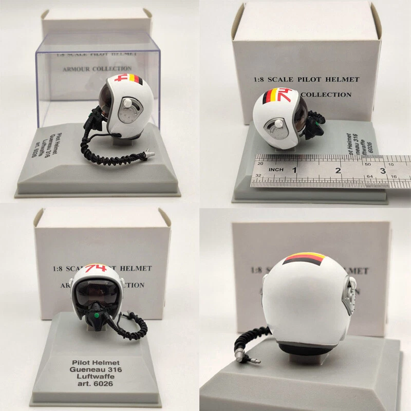 1/8 CDC Armour/Franklin Mint Pilot Helmet HGU 26P/33P/55P/MK10/Gueneau 316/Used - Immagine 2 di 4