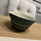 Mason Cash Stoneware Dark Green Stripe Batter  Mixing Bowl 9cm High 16cm Width
