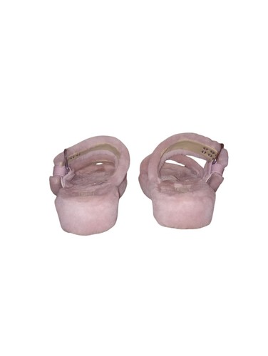 UGG Womens Fluff Slip On Slides Seashell Pink Furry Sheepskin -Size 12 Used - Picture 4 of 9
