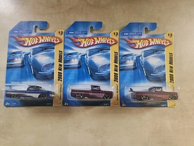 Hot Wheels First Editions Custom 1962 Chevy Pickup 1:64 Diecast Lot Of 3 - Image 1 of 4