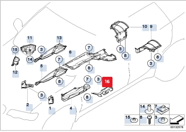 Cubierta inferior izquierda BMW X5 diésel original BMW 51718402437 Foto 3 de 4