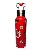Disney Minnie Mouse Stainless Steel Water Bottle With Clip Lid 19oz Red