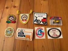 3 naszywki z tkaniny Vespa Club, Eurovespa 1986 naklejka plakietka badge, model Siku