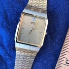 VTG Seiko Quartz Gold Tank Style Watch with jewel Made in Japan 5Y31-5000