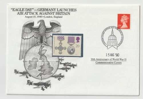 15/8/1990 UK GB FDC - WWII - "Eagle Day" - Germany Launches Air Attack Against